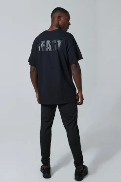 Man Active X Beast Oversized Gym T Shirt | BoohooMAN UK