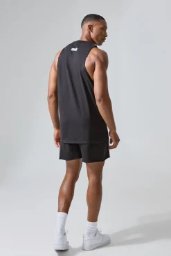 Man Active X Og Gym Drop Arm Regular Fit Tank | BoohooMAN UK