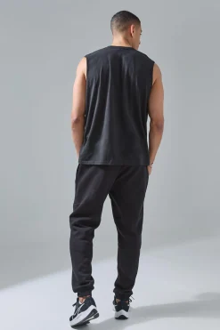 Man Active X OG Gym Drop Arm Oversized Tank | BoohooMAN UK