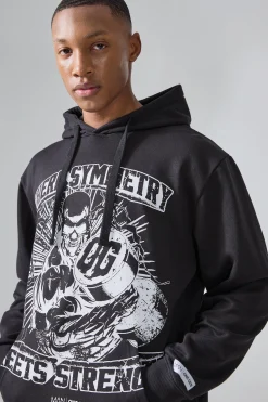 Man Active X Og Gym Oversized Graphic Hoodie | BoohooMAN UK