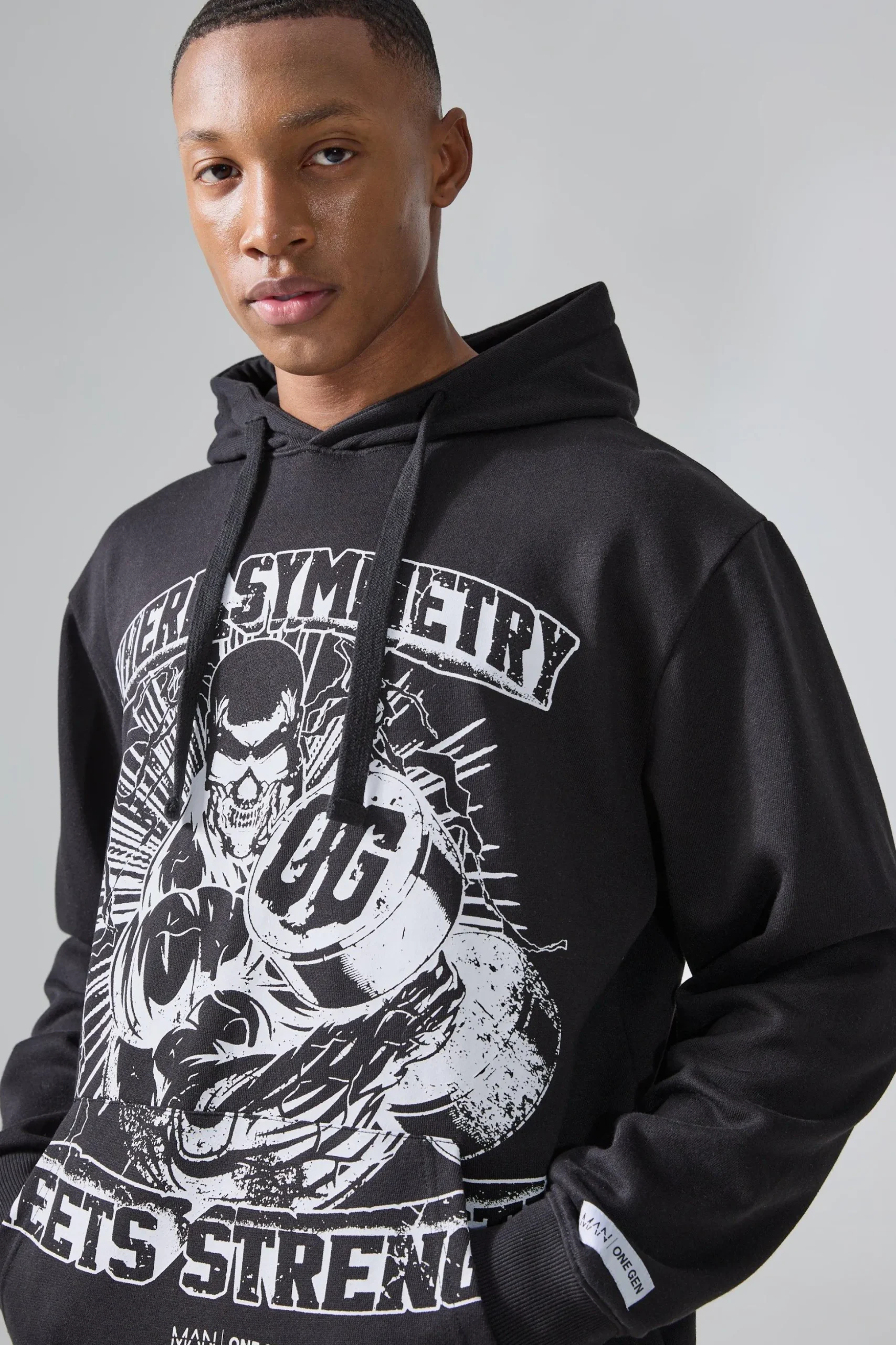 Man Active X Og Gym Oversized Graphic Hoodie | BoohooMAN UK