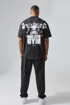 Man Active X Og Gym Oversized Xxl Back Print T-shirt | BoohooMAN UK