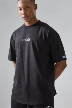 Man Active X Og Gym Oversized Xxl Back Print T-shirt | BoohooMAN UK