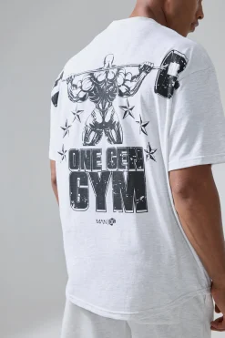 Man Active X Og Gym Oversized Xxl Back Print T-shirt | BoohooMAN UK
