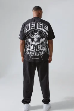 Man Active X Og Gym Oversized Extended Neck T-shirt | BoohooMAN UK