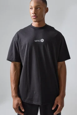 Man Active X Og Gym Oversized Extended Neck T-shirt | BoohooMAN UK