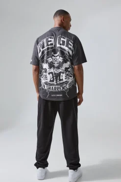 Man Active X Og Gym Oversized Extended Neck T-shirt | BoohooMAN UK