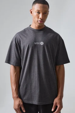 Man Active X Og Gym Oversized Extended Neck T-shirt | BoohooMAN UK