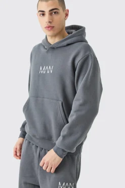 Man Boxy Hoodie Short Tracksuit | BoohooMAN UK