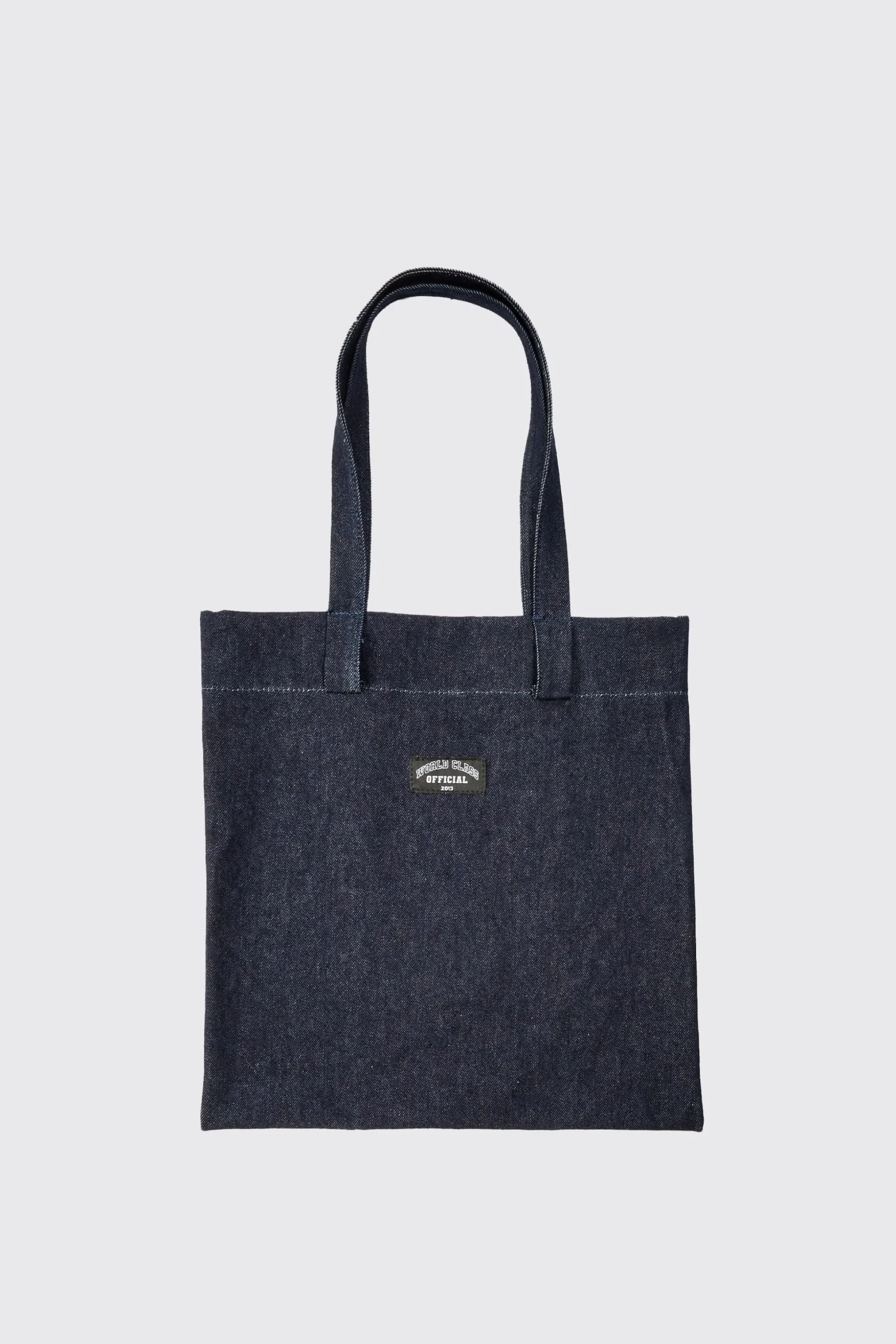 Man Branded Denim Tote Bag | BoohooMAN UK