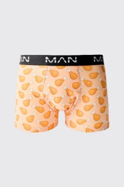 Man Chicken Leg Printed Boxers | BoohooMAN UK