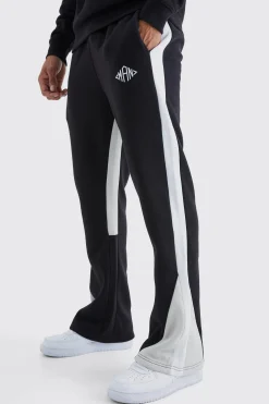 Man Colour Block Gusset Jogger | BoohooMAN UK