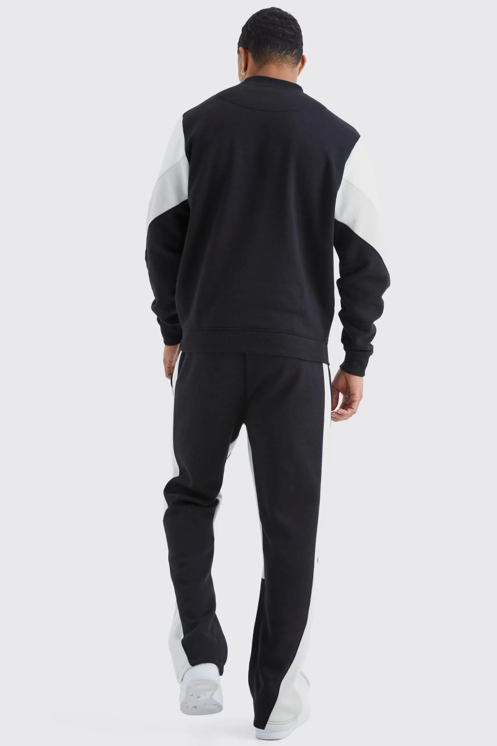 Man Colour Block Gusset Jogger | BoohooMAN UK