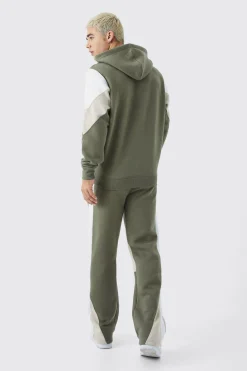 Man Colour Block Hoodie | BoohooMAN UK