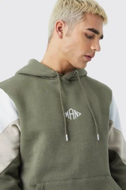 Man Colour Block Hoodie | BoohooMAN UK