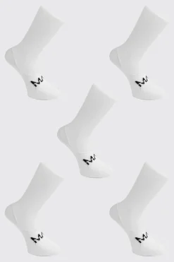 MAN Dash 5 Pack Invisible Socks | BoohooMAN UK