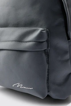 Man Dash Basic Rucksack In Charcoal | BoohooMAN UK