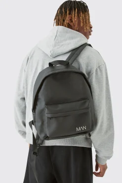 Man Dash Basic Rucksack In Black | BoohooMAN UK