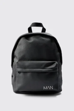 Man Dash Basic Rucksack In Black | BoohooMAN UK