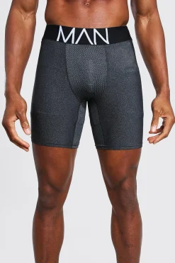 MAN Dash Contrast Stitch Long Length Sports Boxer | BoohooMAN UK