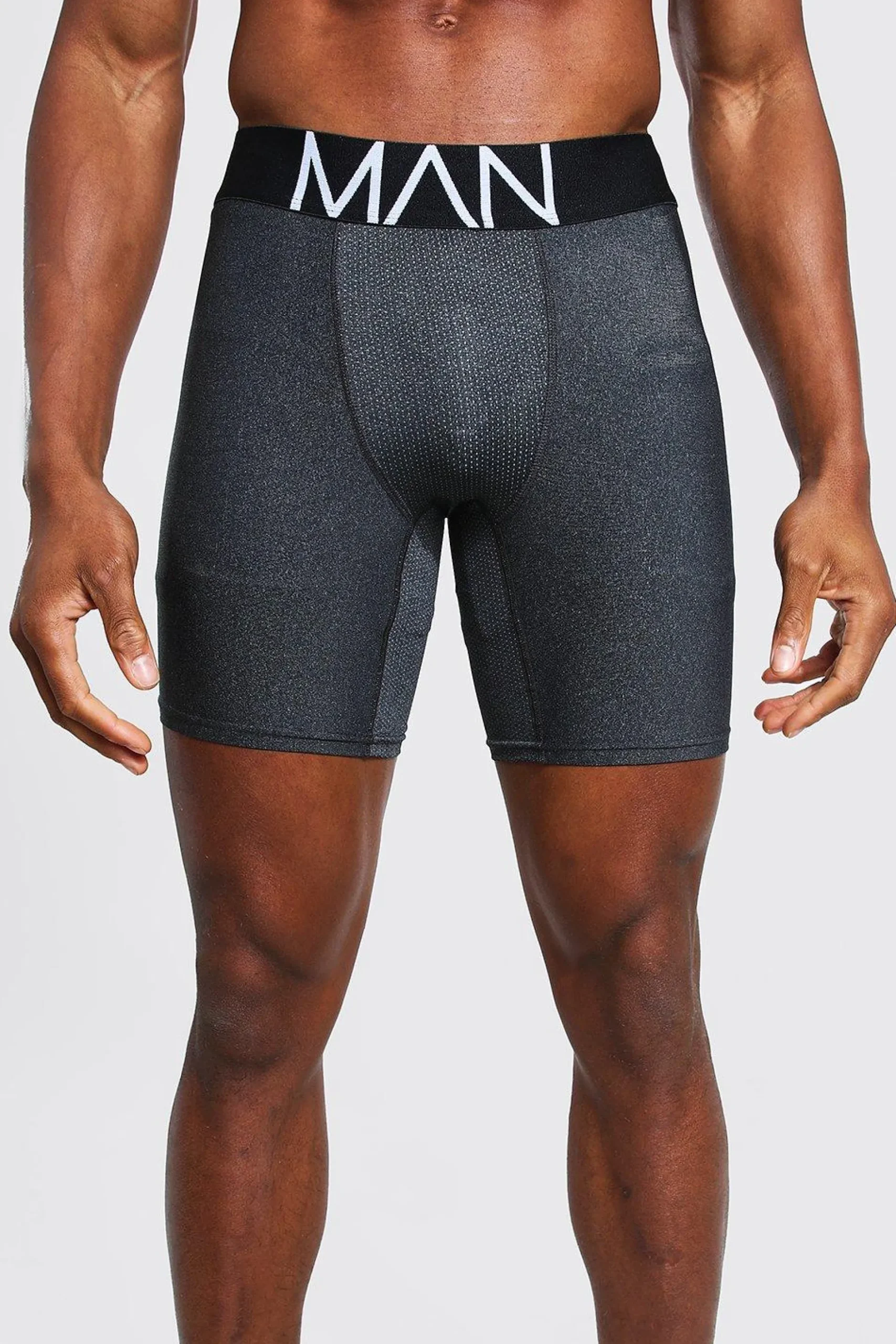 MAN Dash Contrast Stitch Long Length Sports Boxer | BoohooMAN UK