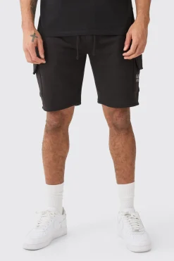 Man Dash Loose Fit Mid Length Cargo Short | BoohooMAN UK