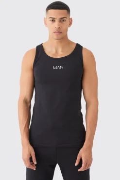 Man Dash Muscle Fit Vest | BoohooMAN UK
