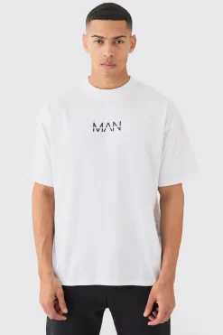Man Dash Oversized Basic Extended Neck T-shirt | BoohooMAN UK