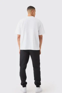 Man Dash Oversized Basic Extended Neck T-shirt | BoohooMAN UK