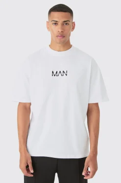 Man Dash Oversized Heavyweight T-shirt | BoohooMAN UK