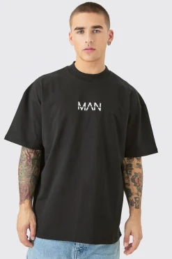 Man Dash Oversized Heavyweight T-shirt | BoohooMAN UK