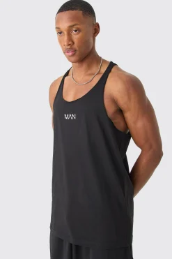 Man Dash Racer Back Basic Vest | BoohooMAN UK