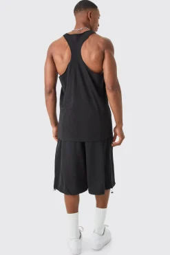 Man Dash Racer Back Basic Vest | BoohooMAN UK