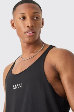 Man Dash Racer Back Basic Vest | BoohooMAN UK