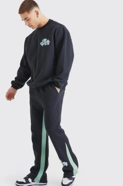 Man Extended Neck Gusset Tracksuit | BoohooMAN UK