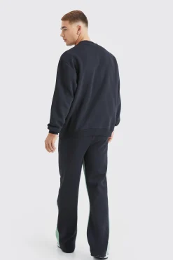 Man Extended Neck Gusset Tracksuit | BoohooMAN UK