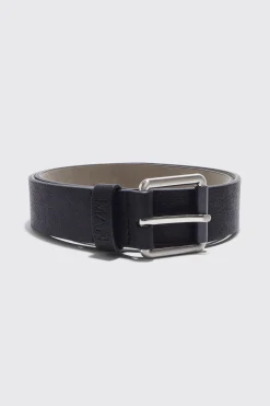 Man Faux Leather Belt | BoohooMAN UK