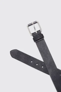 Man Faux Leather Belt | BoohooMAN UK