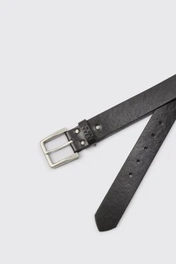 Man Faux Leather Belt | BoohooMAN UK