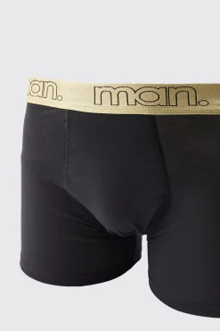 Man Gold Waistband Boxer | BoohooMAN UK