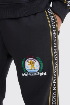 Man Gold Zip Through Hoodie Tracksuit | BoohooMAN UK