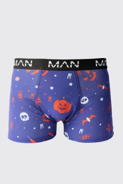 Man Halloween Printed Boxers | BoohooMAN UK