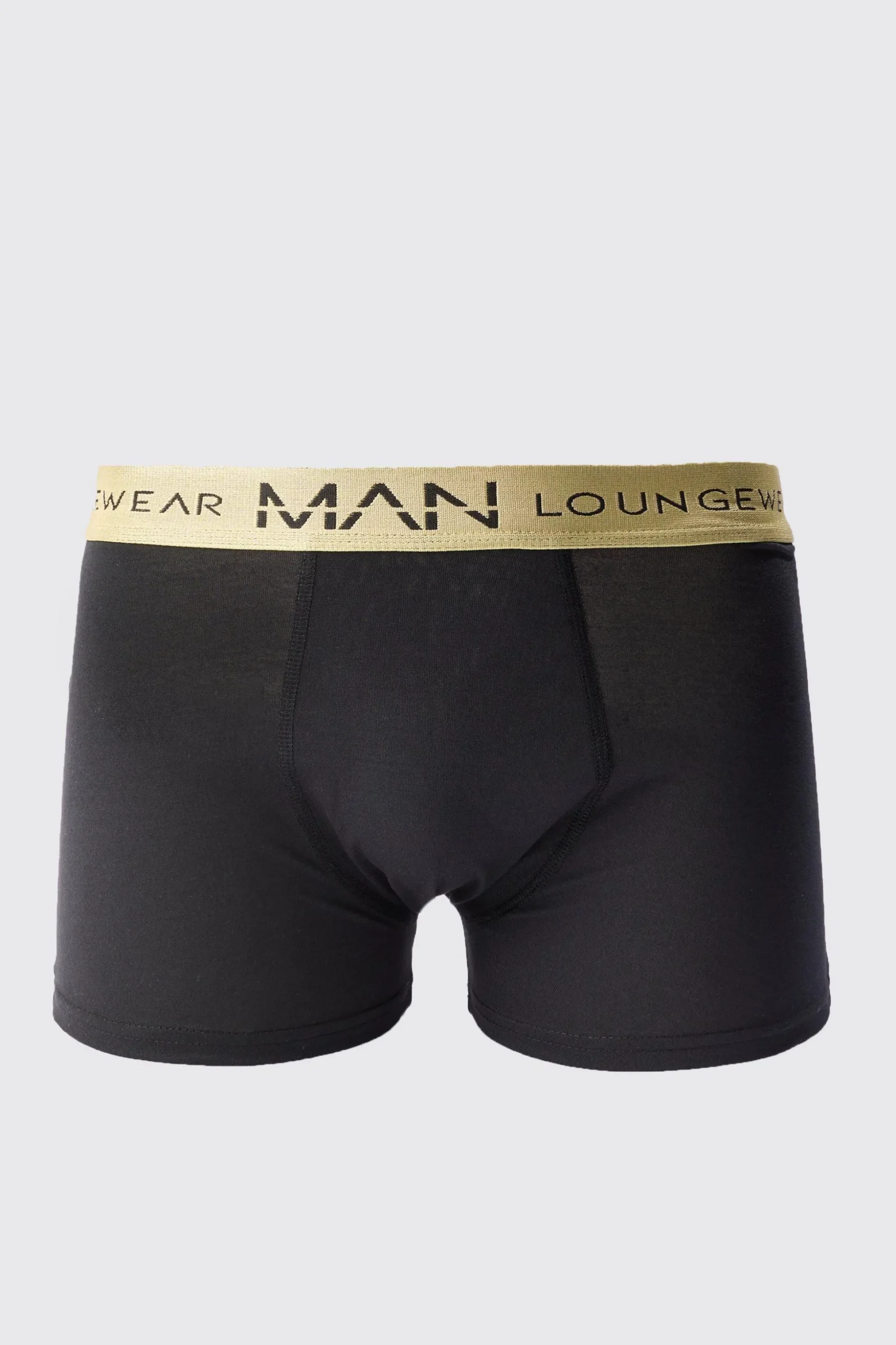 Man Lounge Gold Waistband Boxer | BoohooMAN UK