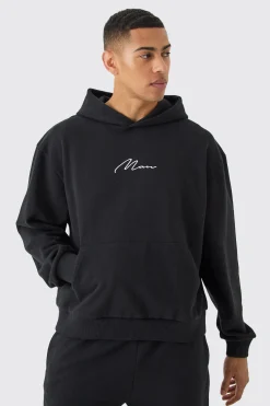 Man Oversized Boxy Heavyweight Hoodie | BoohooMAN UK
