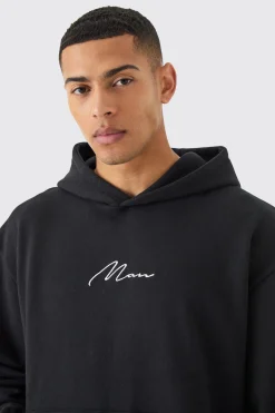 Man Oversized Boxy Heavyweight Hoodie | BoohooMAN UK