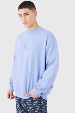 Man Oversized Extended Neck Sweatshirt | BoohooMAN UK