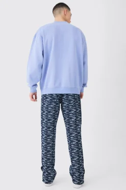 Man Oversized Extended Neck Sweatshirt | BoohooMAN UK
