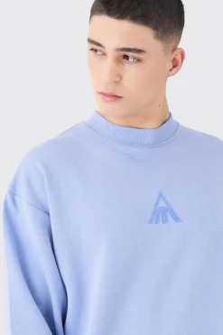 Man Oversized Extended Neck Sweatshirt | BoohooMAN UK