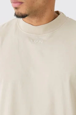 Man Oversized Extended Neck T-shirt And Relaxed Short Set | BoohooMAN UK
