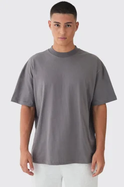 Man Oversized Extended Neck Heavyweight T-shirt | BoohooMAN UK